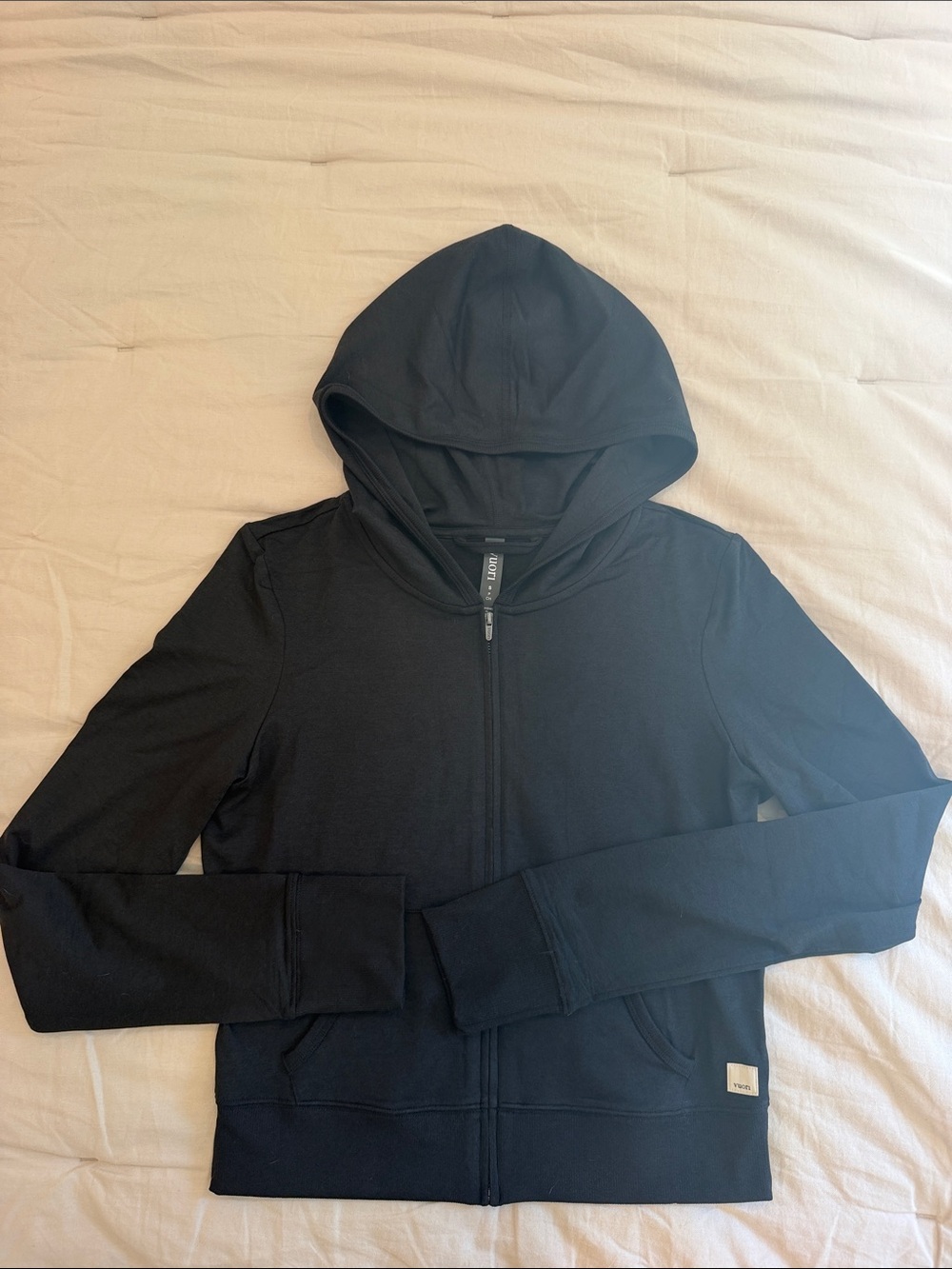 Vuori Halo Performance Hoodie 2.0 Hooded Full-Zip Jacket Black Small